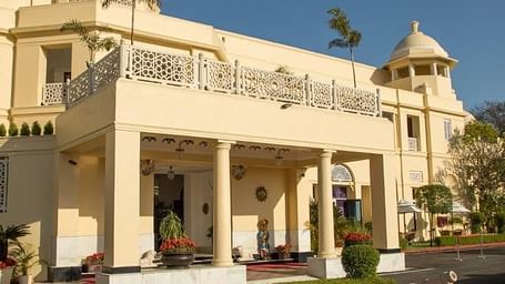 A facade image of Lalit Laxmi Vilas