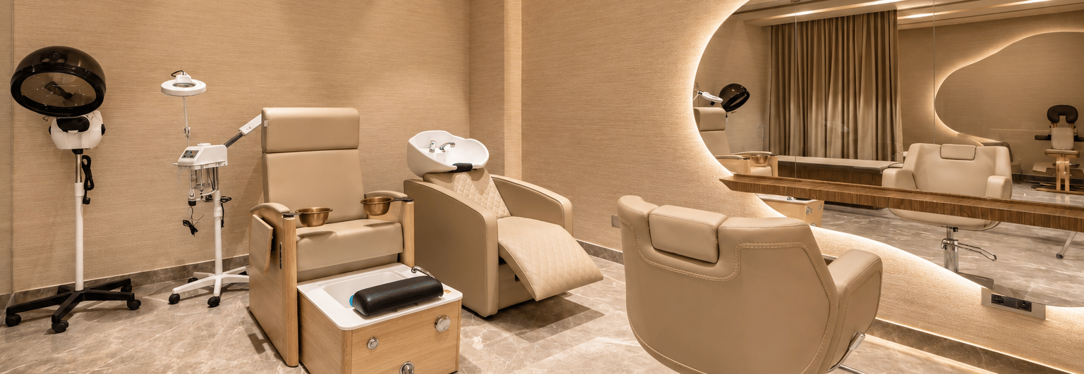 Warm Luxury Salon Spa Interior