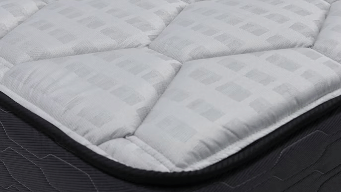 a close up of a matress