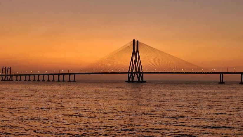 Bandra sea link in the evening