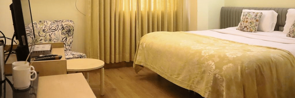 Standard Room with king size bed and TV at Hotel Diplomat