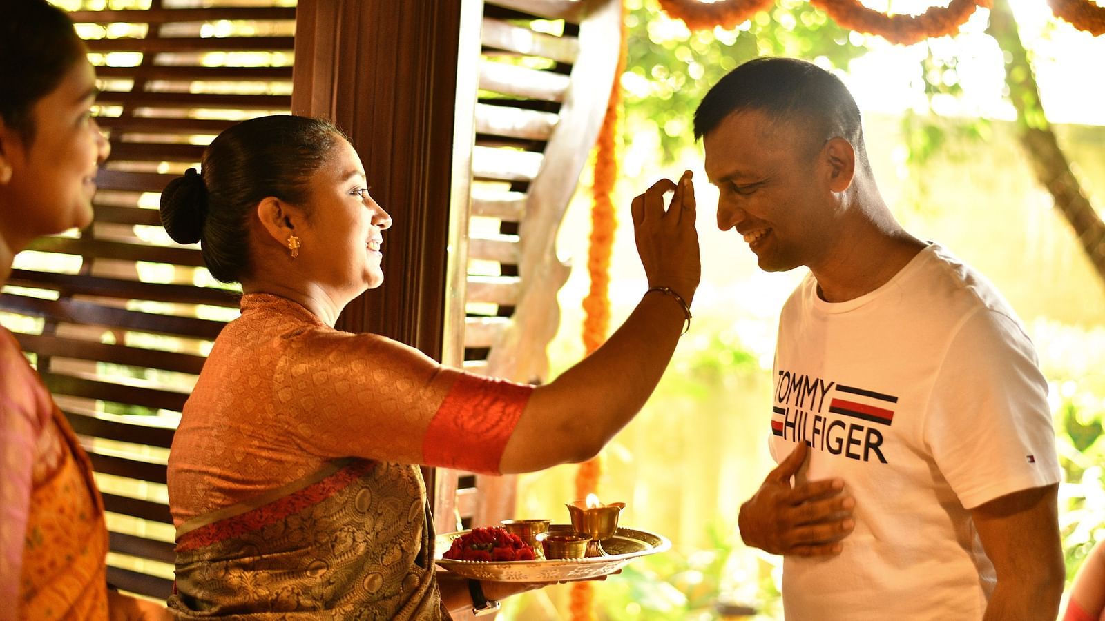 staff welcoming the guests at hoysala village resort, hassan