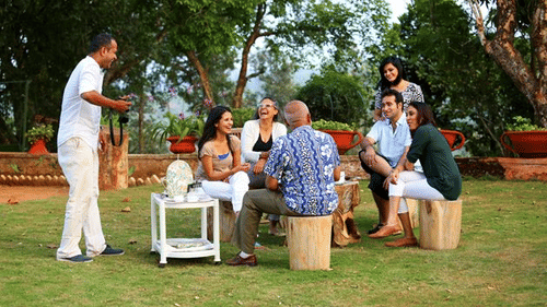 people gathered around in the lawns