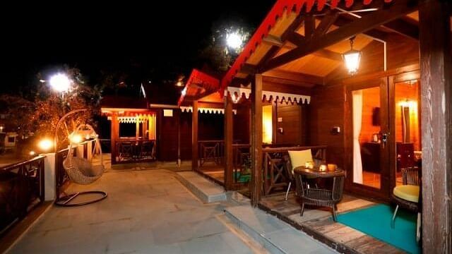 well lit seating area at Digantaa resort