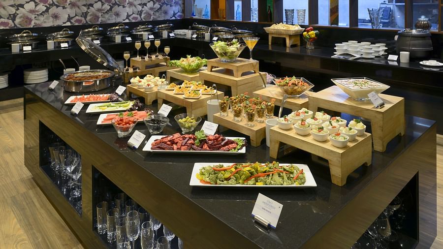 dinner buffet Deventure Sarovar Portico Kapashera New Delhi