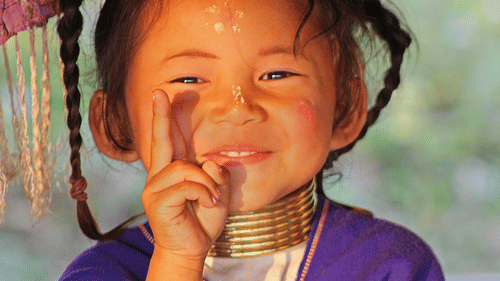A picture of a child belonging to Andaman islands tribe