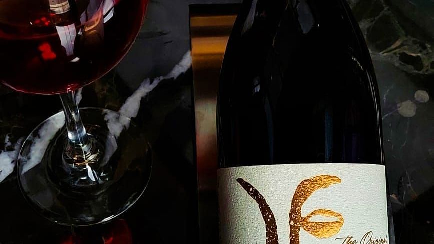 Wine bottle served at Asiatic Lounge