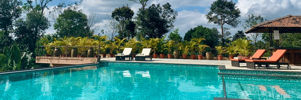 Machaan plantation resort outdoor swimming pool