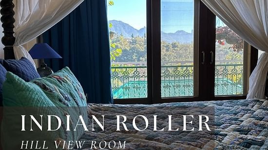 Indian roller bedroom with beautiful room Furniture and serene views
