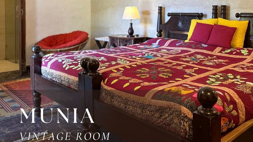 Munia bedroom with beautiful room Furniture and paintings