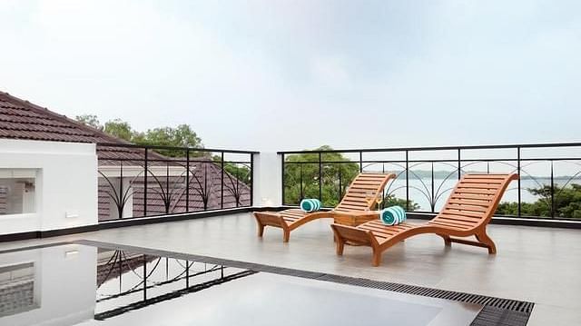 Outer viewRoof top with swimming pool at the old court house by abad, fort kochi