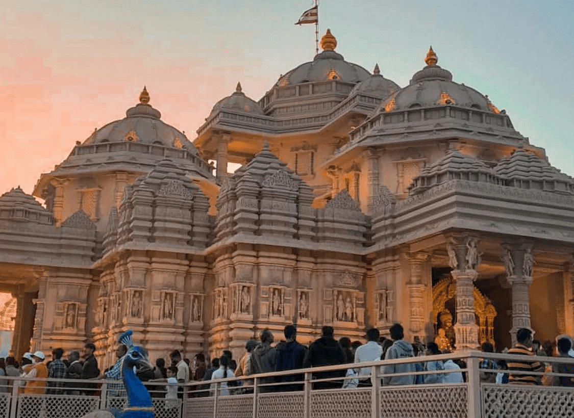 View of Akshardham temple, Delhi.
