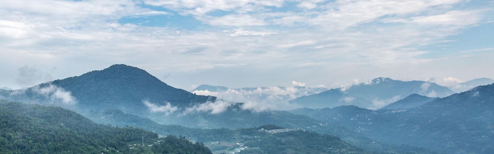 mountain view darjeeling in summer day
