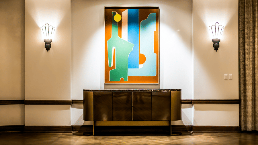 A wall painting in a hotel