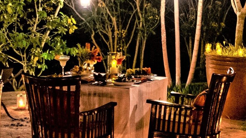 Romantic dining in Chikmagalur at our resort 