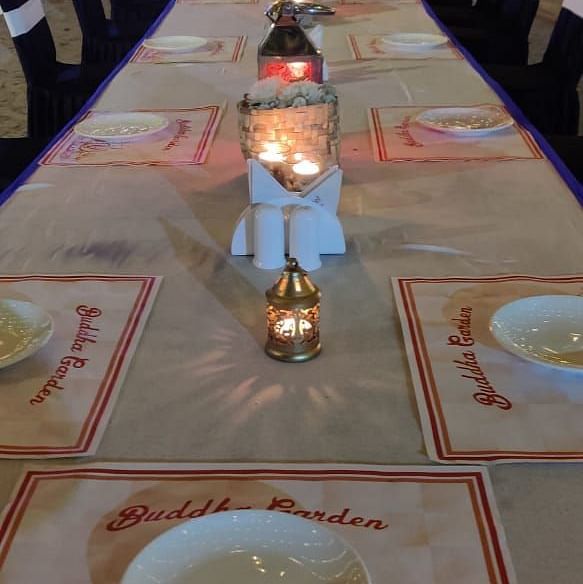 plates arranged on a table