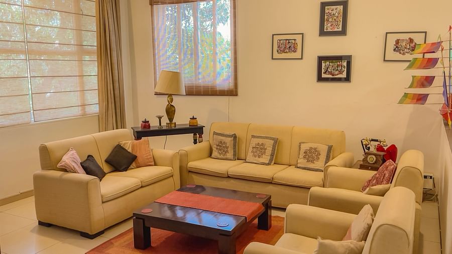 Sofa and coffee table at El Benito Goa