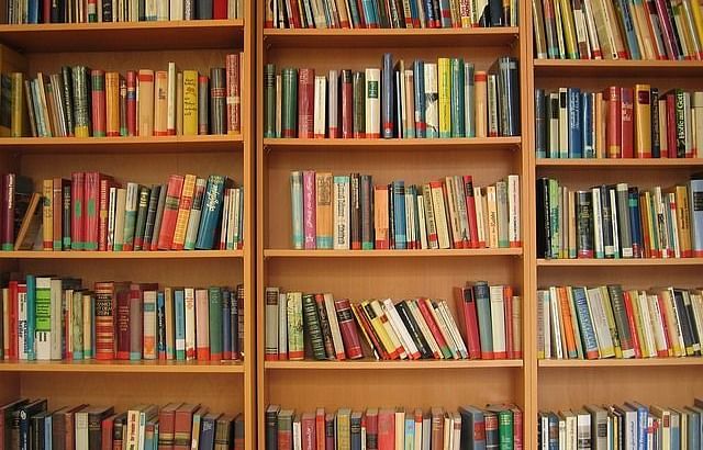 An image of a library filled with books