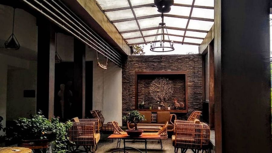 The classy interiors of the Resort lobby - Rhythm Lonavala