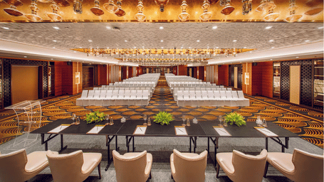 Promotional creative for Signature Meetings in Chennai featuring a well appointed conference space for professional gatherings.