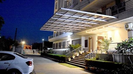 Entrance view in the night - Starlit Suites, Neemrana