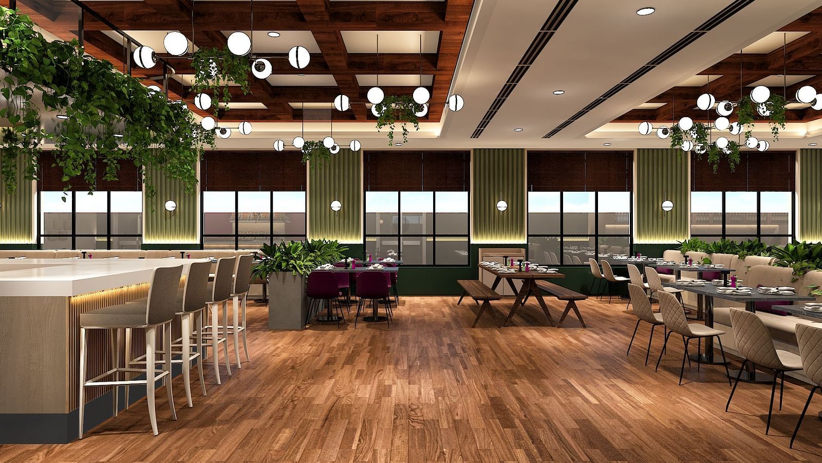 full view image of Meli Melo at kertel suites, kinshasa with wooden flooring and modern interiors