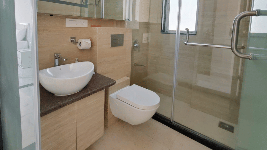 washroom at Maxxvalue Hotel, Chitranjan Tower, Powai with posh interior and modern setting2