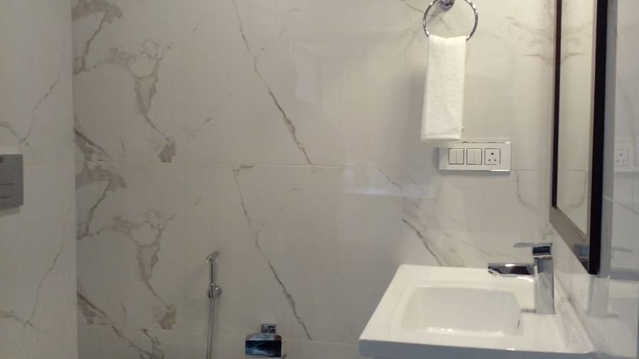 An aesthetically designed washroom at our Suite in Shimla - The Orchid Hotel Shimla