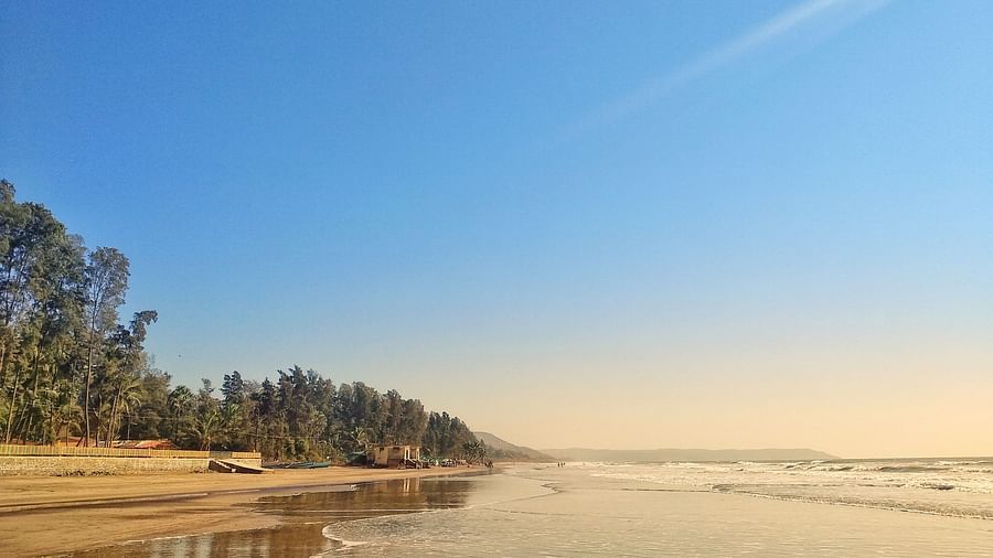 View of the Murud beach by evening