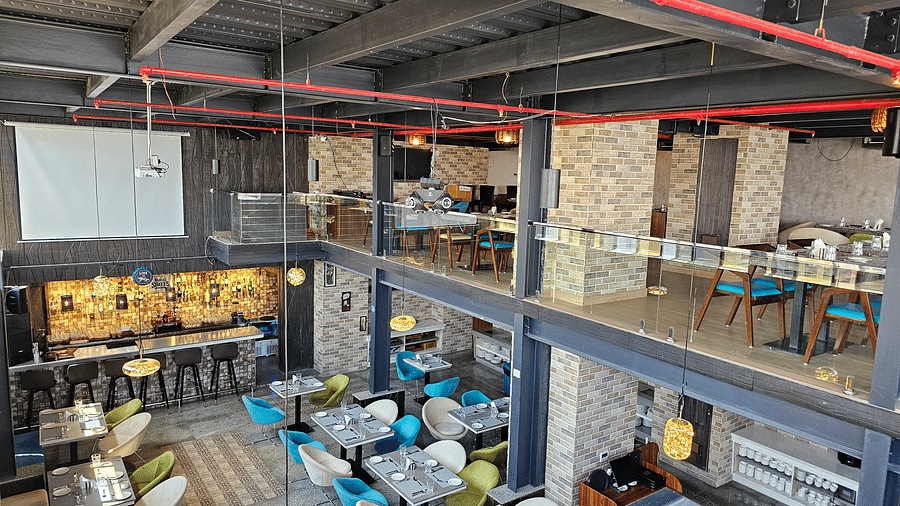 Aerial view of the seating arrangements at Bigg Shots Resto Bar in Quality Inn Rockwell Grand