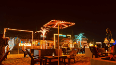 seating arrangements under a small canopy