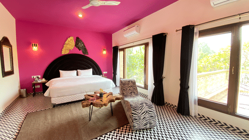 An overview of one of the bedrooms in a Villa - Karma Lakelands.
