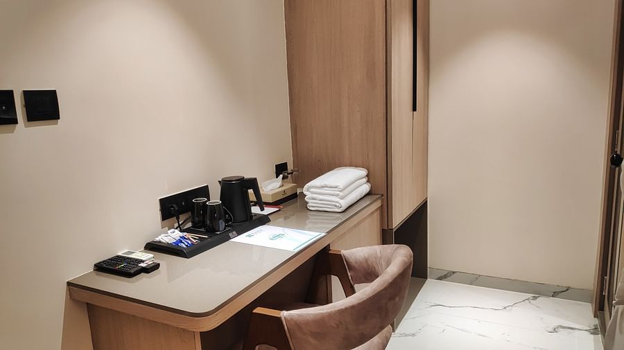 Study area Table and chair at Maxxvalue Hotel MIDC,  Mumbai