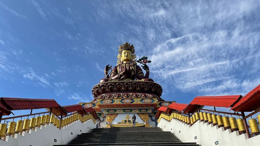 steps leading up to a temple 