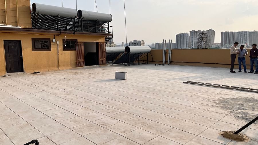 An image of the hotel terrace seen during a sunny day at VITS Select Kharadi, Pune.