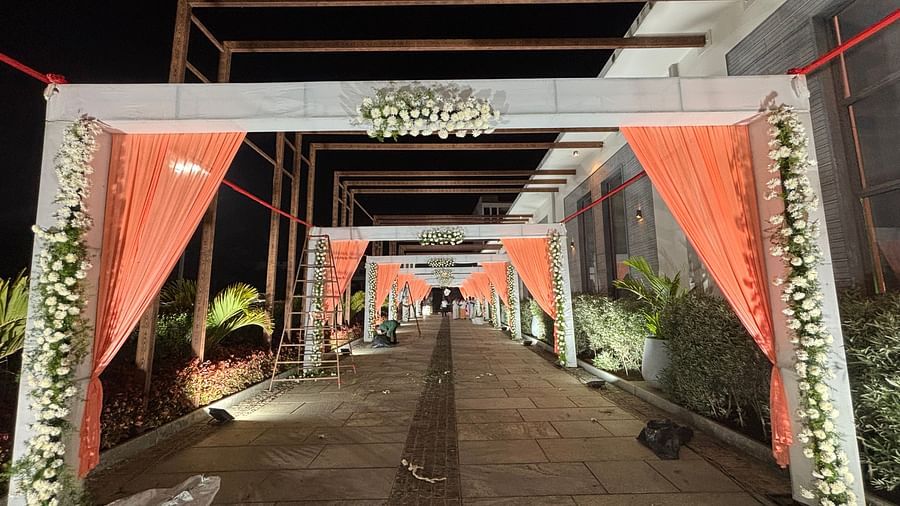 Colorful floral decoration for a wedding stage. | VRR Astoria Hotel and Conventional Centre