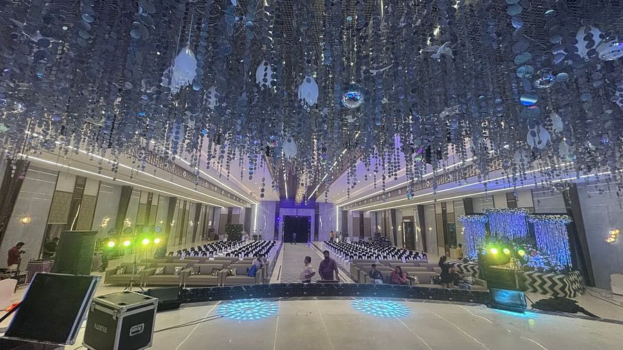A huge Spacious Banquet Hall with Elegant Lighting  - VRR Astoria Hotel and Conventional Centre