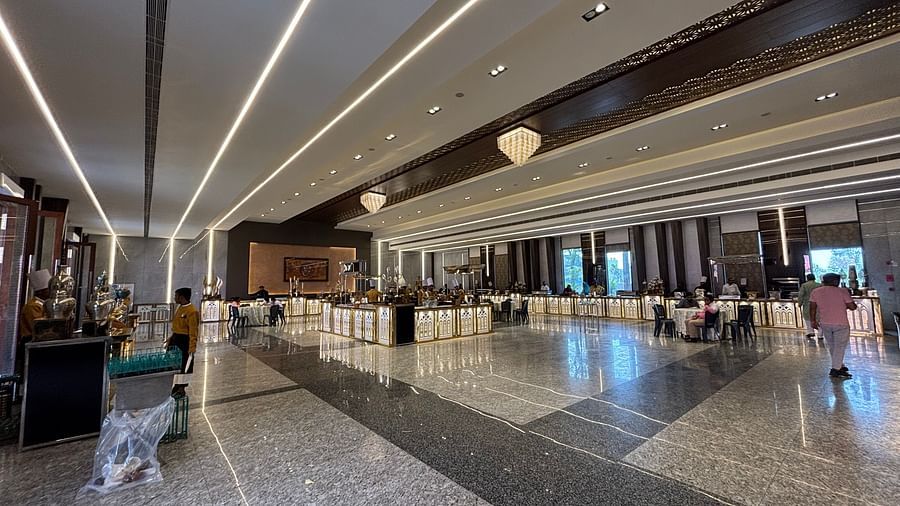 Grand Banquet Hall with Stage Setup and Contemporary Interiors - VRR Astoria Hotel and Conventional Centre