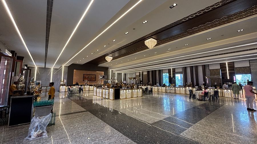 Grand Banquet Hall with Stage Setup and Contemporary Interiors - VRR Astoria Hotel and Conventional Centre
