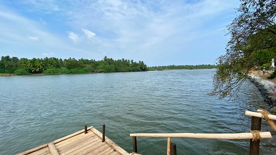 pier leading to Pondicherry backwaters