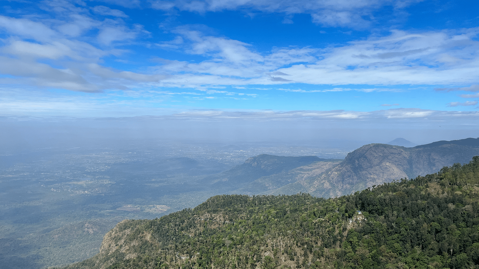 An image of a mountain with blue sky