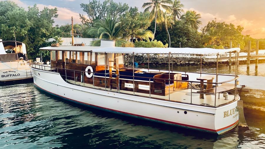 Side-view shot of the Blue Mist overlooking the tropical landscape along with a beautiful cloudy sky in the background at Casa Morada.