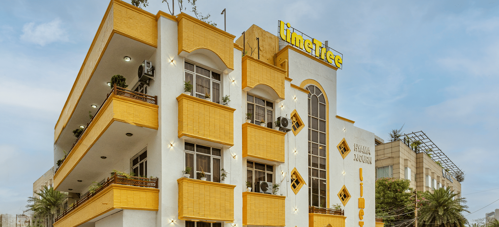 Facade of Lime Tree Hotels and Banquet Hall Near Huda Metro, Gurgaon