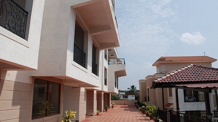 Exterior of La Vida Studio Inn ' at La Vida Studio Inn Goa, showing its facade.