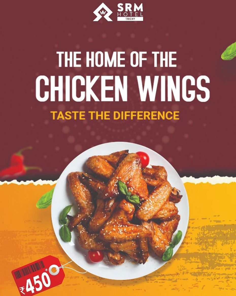 Poster of Chicken wings offer at SRM Hotel Tiruchirappalli- Hotel 
