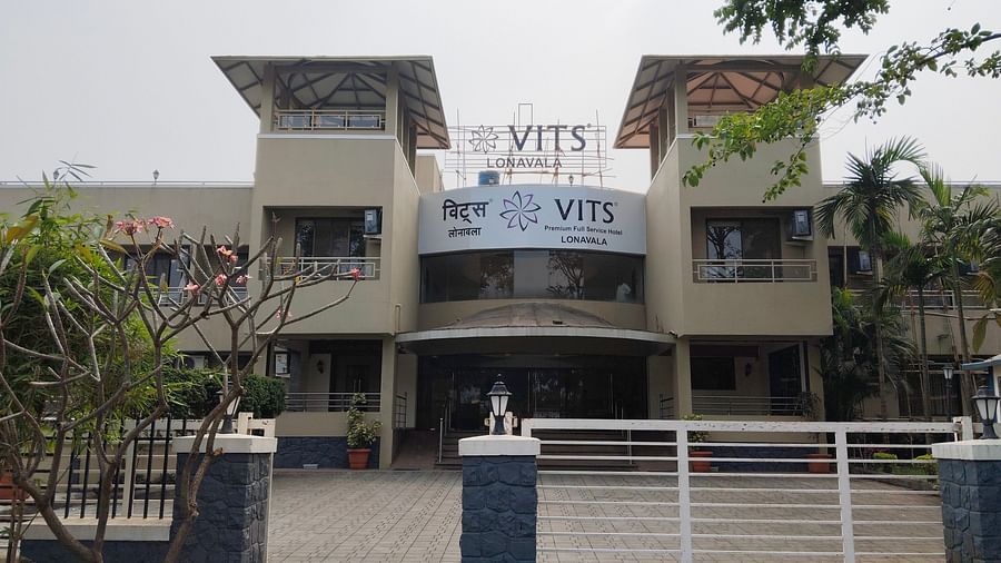 An image of a facade of VITS hotel at Lonavla