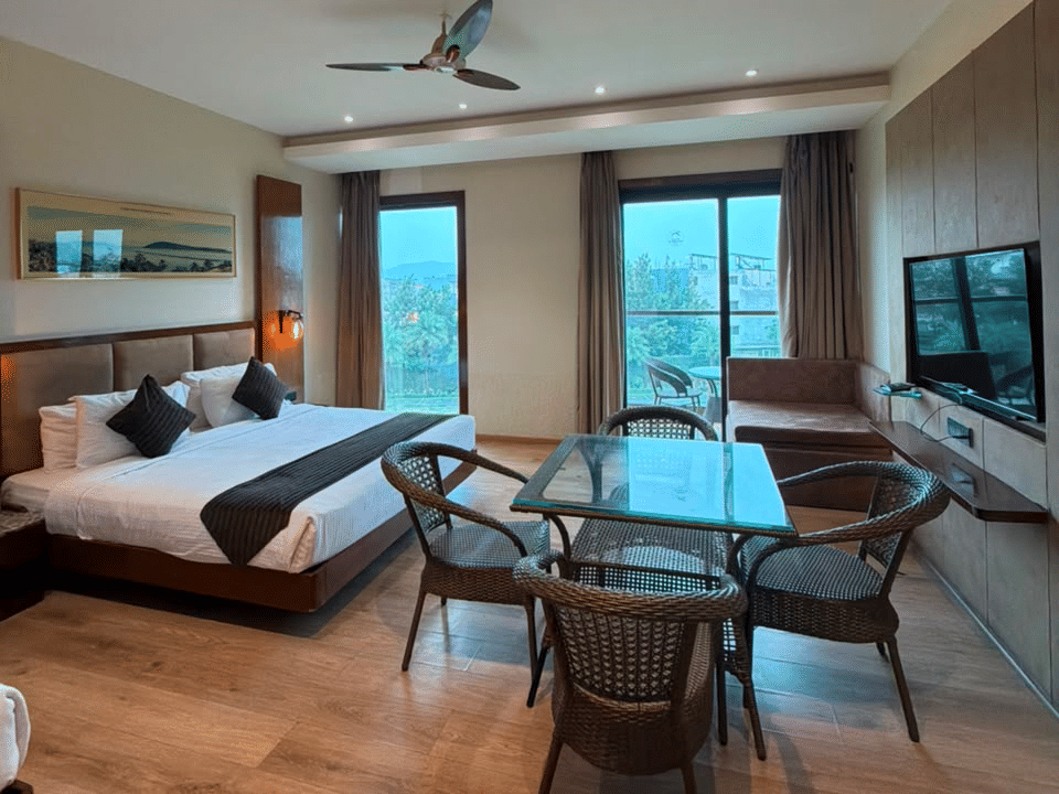Skyline by Miraya, Family Room, Bed and dining table by the balcony