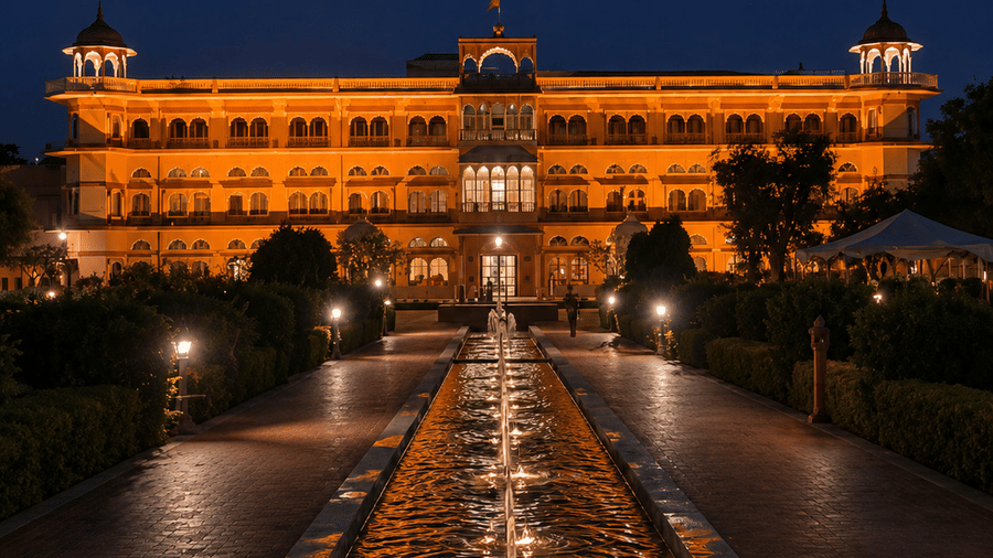 Umaid Palace - Facade-Night Shot