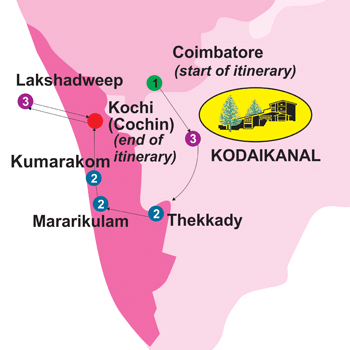 Marine Ride for 14 days itinerary graphic