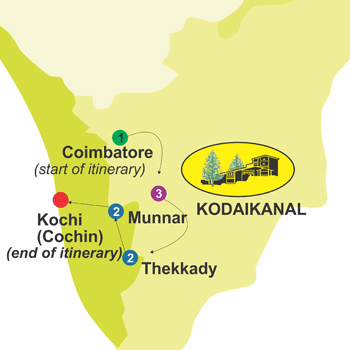 Nature Trek for 9 days itinerary graphic